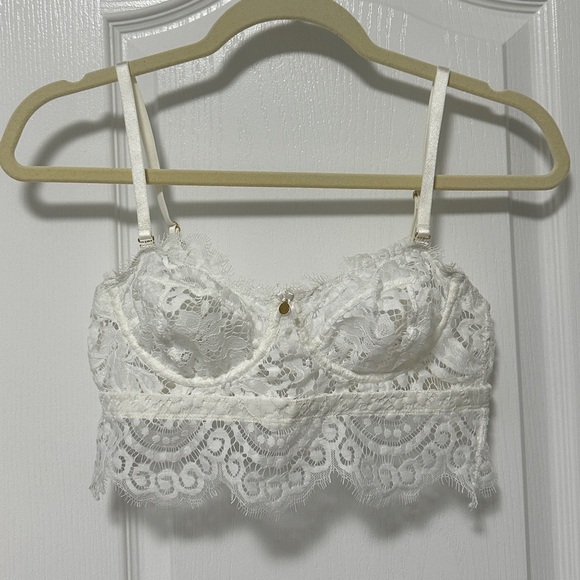 GOOSEBERRY INTIMATES Full On Glam Ivory Lace Bra - Size Medium - Picture 2 of 7